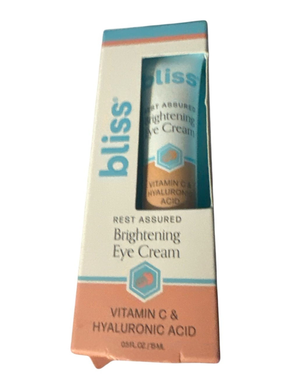 NIB Bliss Brightening Eye Cream vitamin c hyalluronic acid 0.5 fl oz 15 ml new